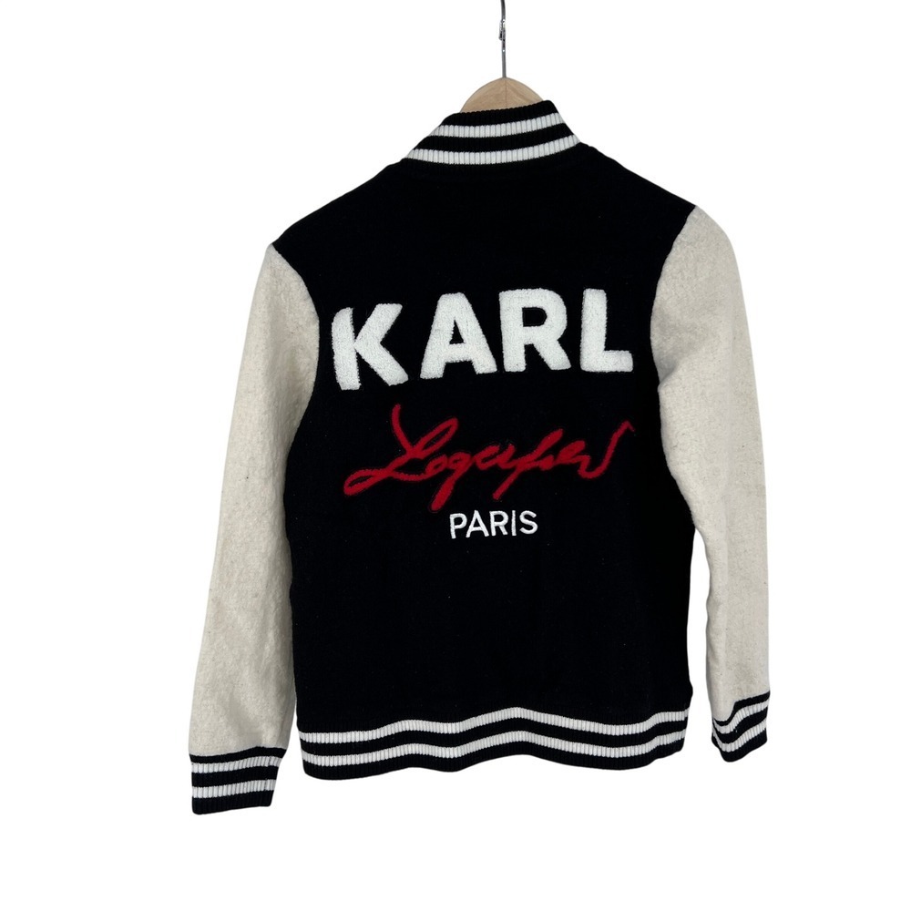 Karl Lagerfeld Paris Choupette‎ Cat Varsity Jacket Spell Out Size S - Picture 3 of 8